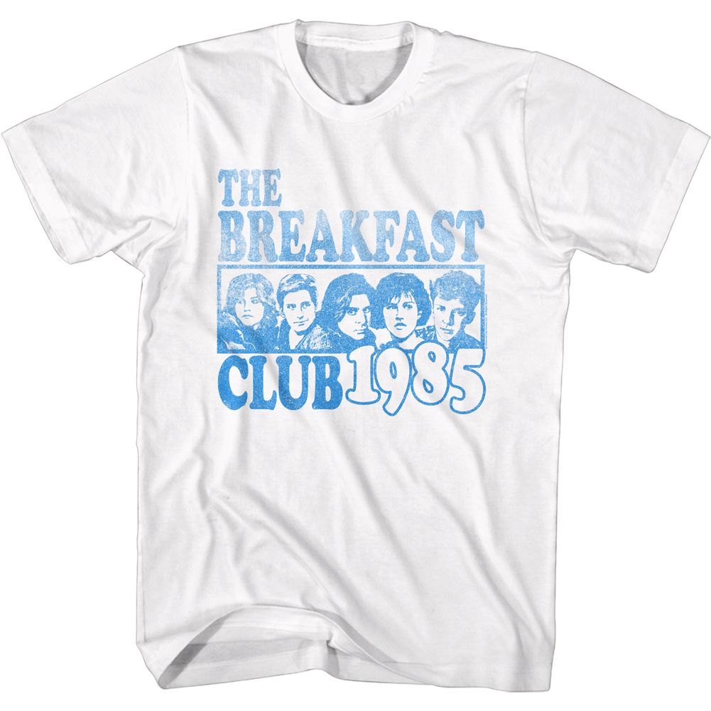 BREAKFAST CLUB-BLUE INK BOX-WHITE ADULT S/S TSHIRT