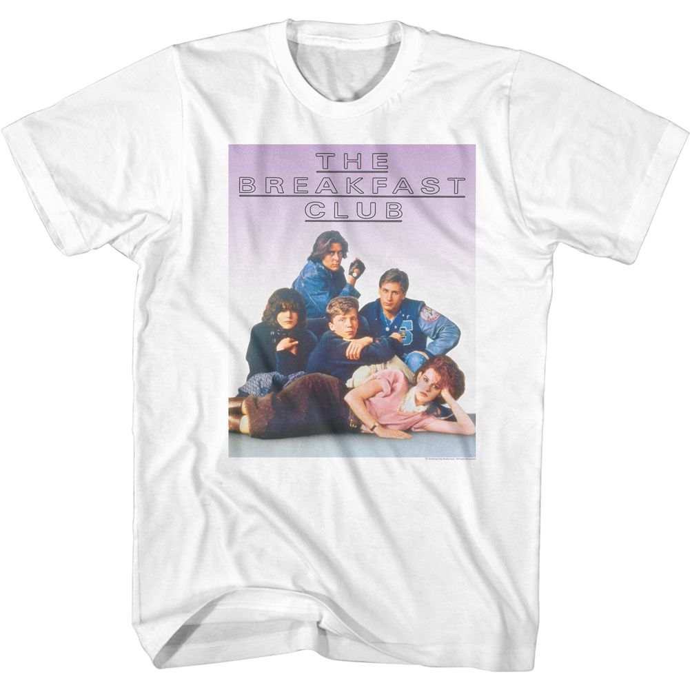 BREAKFAST CLUB-OUTLINE LOGO-WHITE ADULT S/S TSHIRT