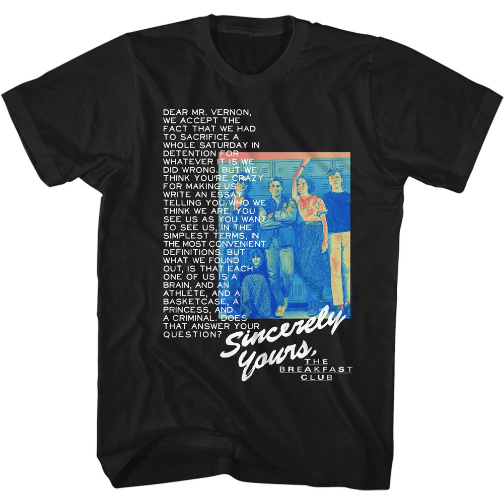 BREAKFAST CLUB-HEATMAP2-BLACK ADULT S/S TSHIRT