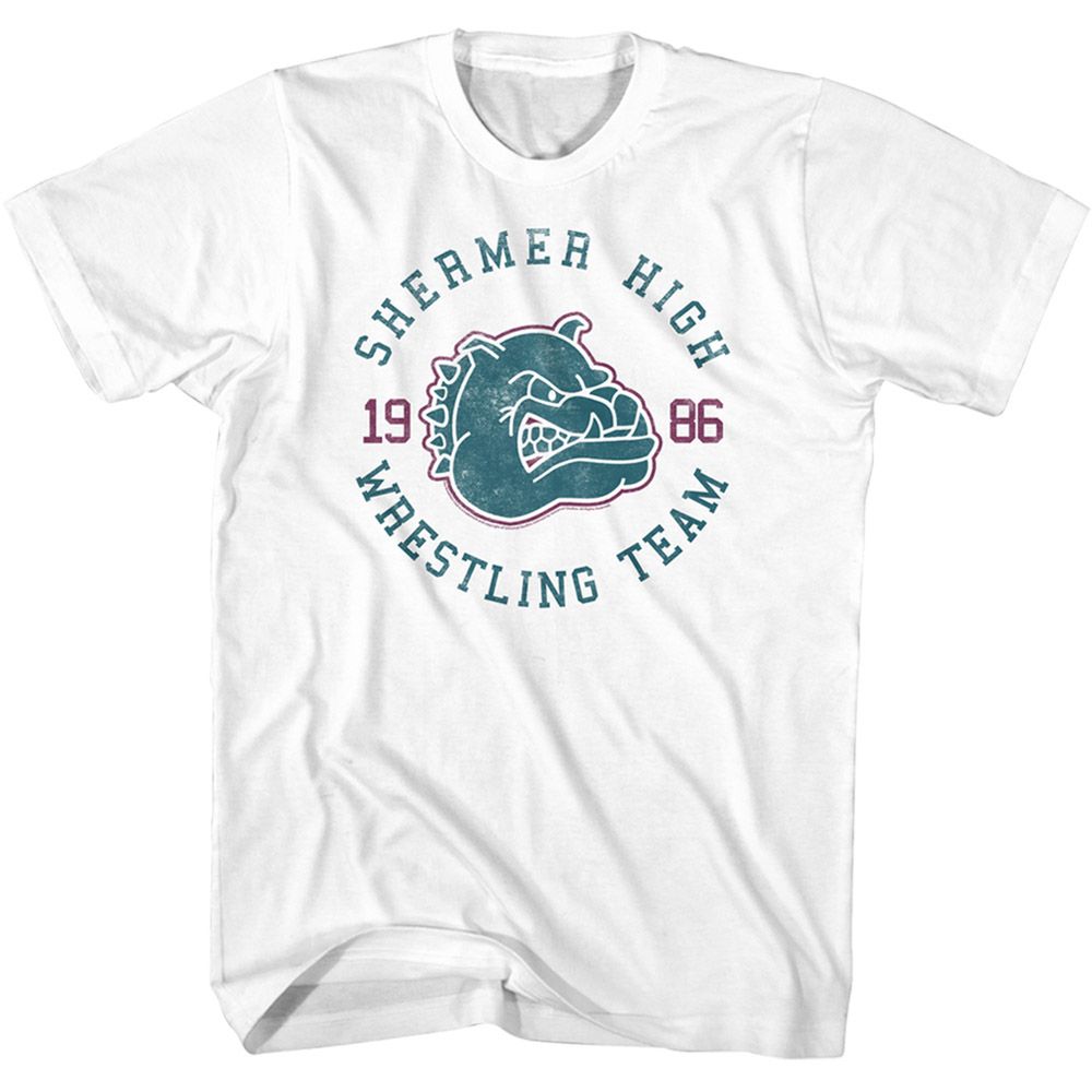 BREAKFAST CLUB-BREAKFAST CLUB SHERMER HIGH LOGO VINTAGE-WHITE ADULT S/S TSHIRT
