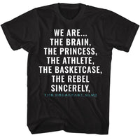 Thumbnail for BREAKFAST CLUB-BREAKFAST CLUB SINCERELY YOURS-BLACK ADULT S/S TSHIRT