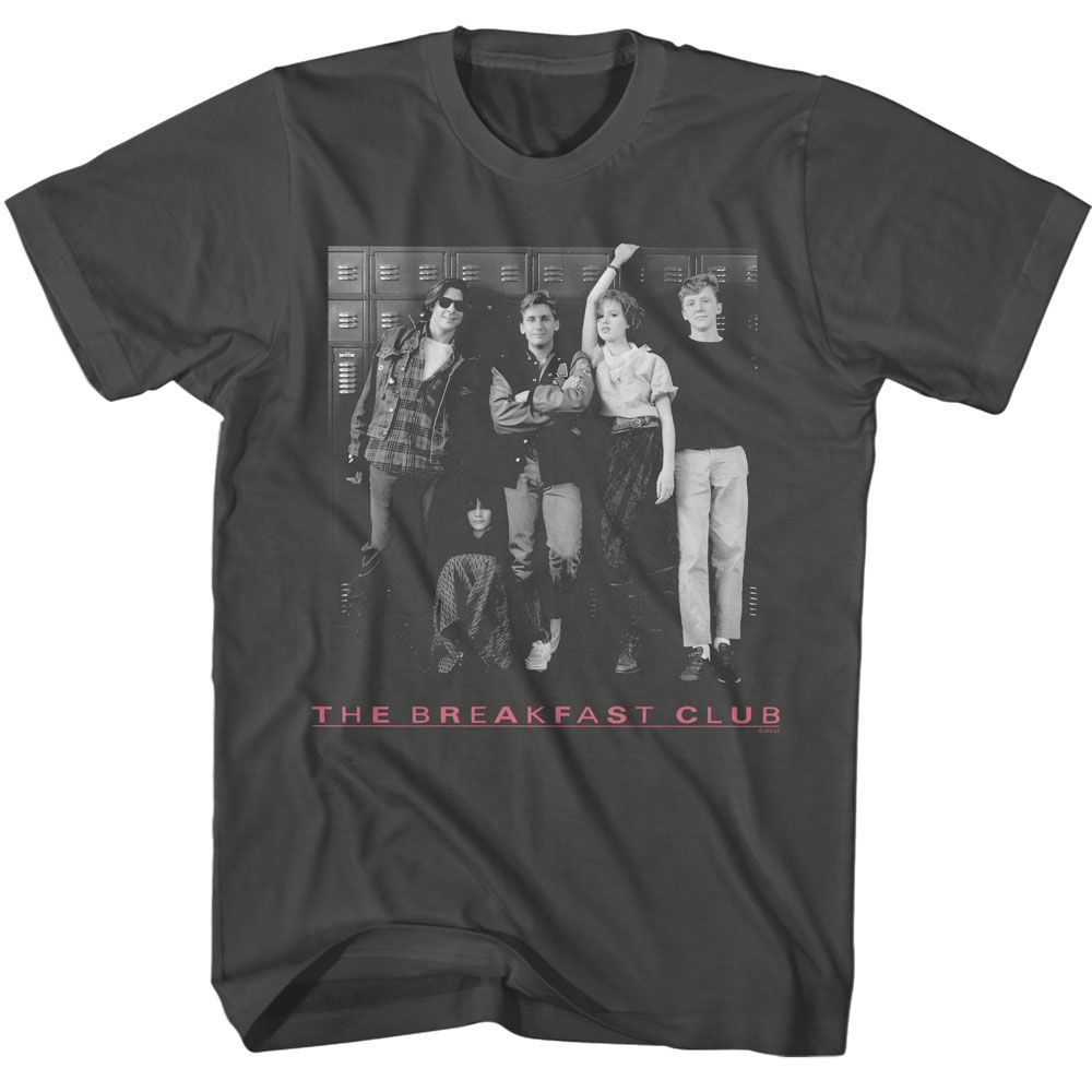 BREAKFAST CLUB-BREAKFAST CLUB BW LOCKER PHOTO-SMOKE ADULT S/S TSHIRT