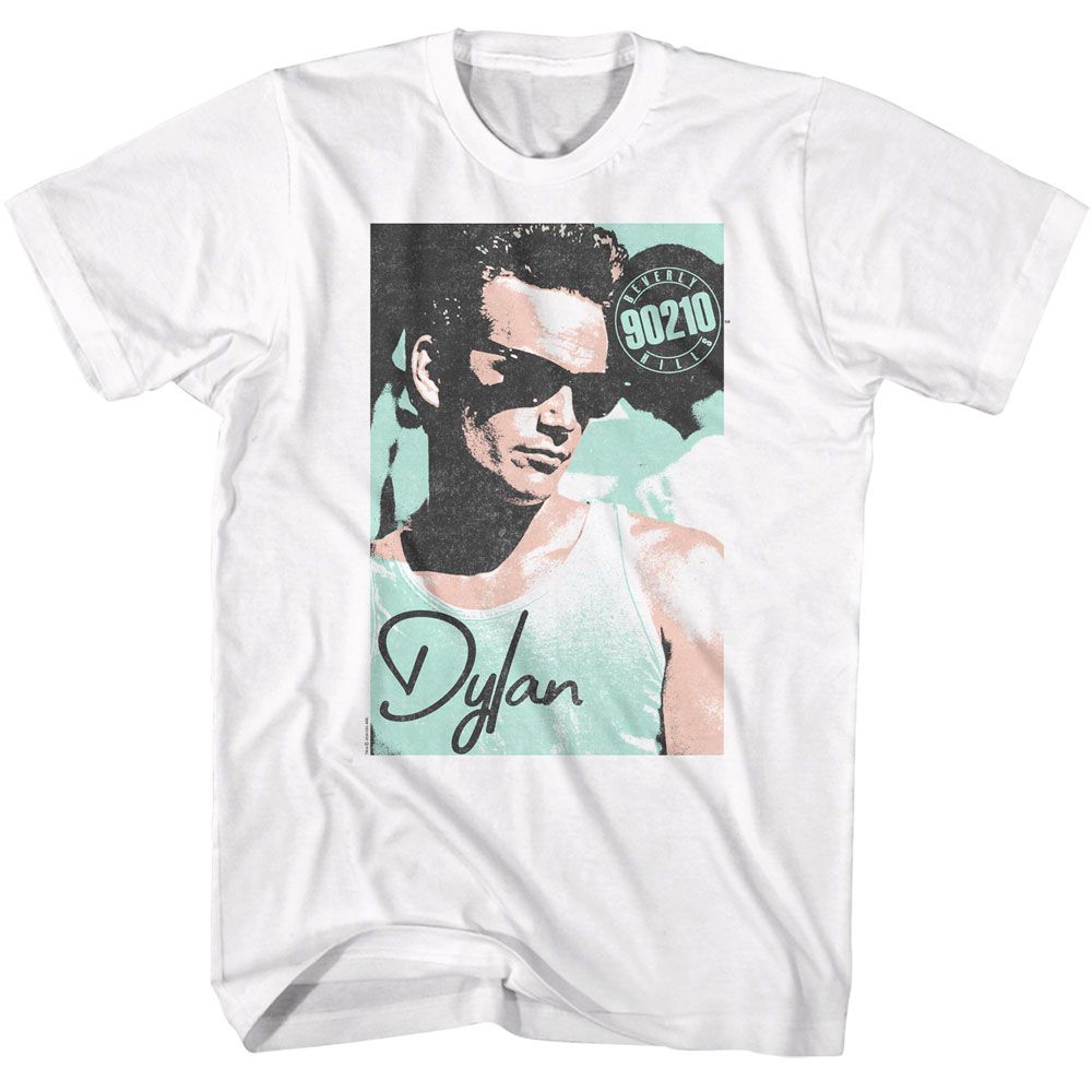 BEVERLY HILLS 90210-BEVERLY HILLS 90210 DYLAN GRAPHIC-WHITE ADULT S/S TSHIRT