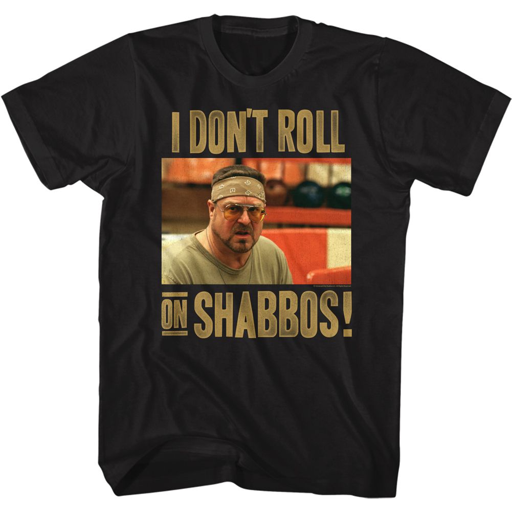 THE BIG LEBOWSKI-SHABBOS-BLACK ADULT S/S TSHIRT