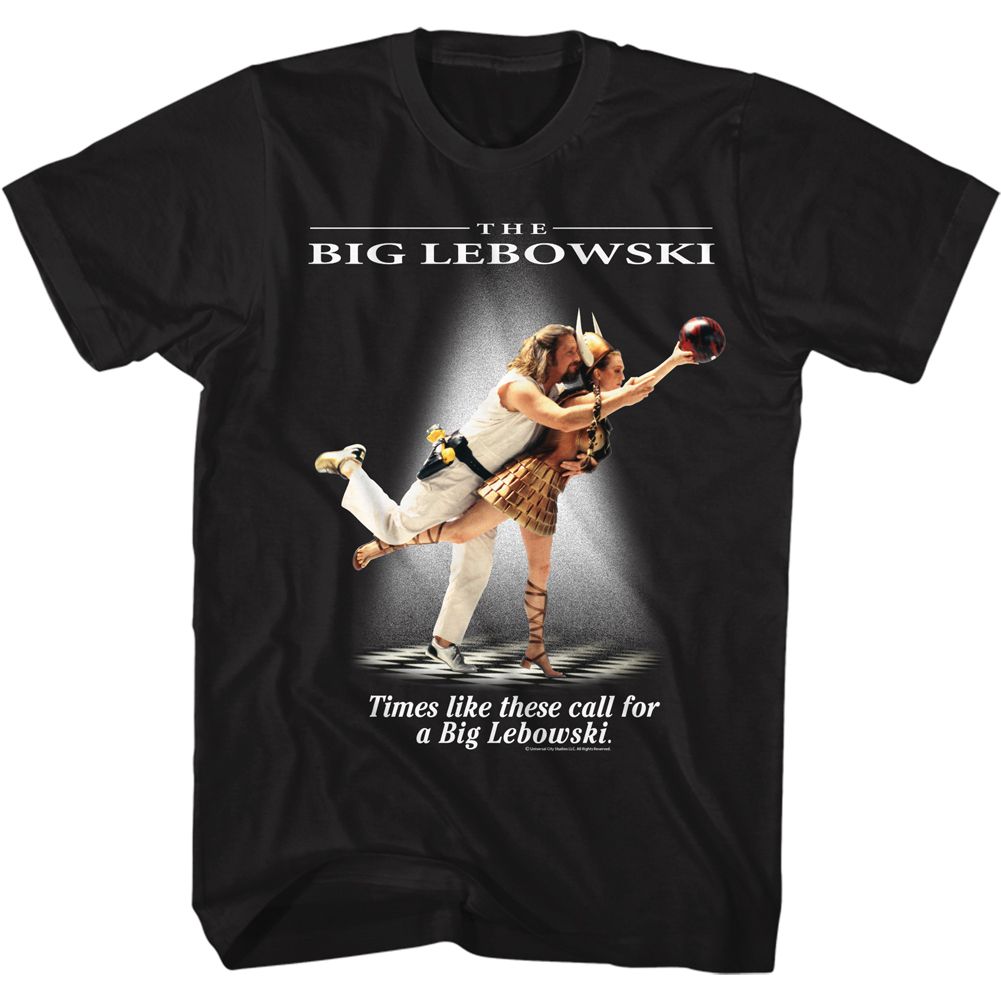 THE BIG LEBOWSKI-TIMES LIKE THESE-BLACK ADULT S/S TSHIRT