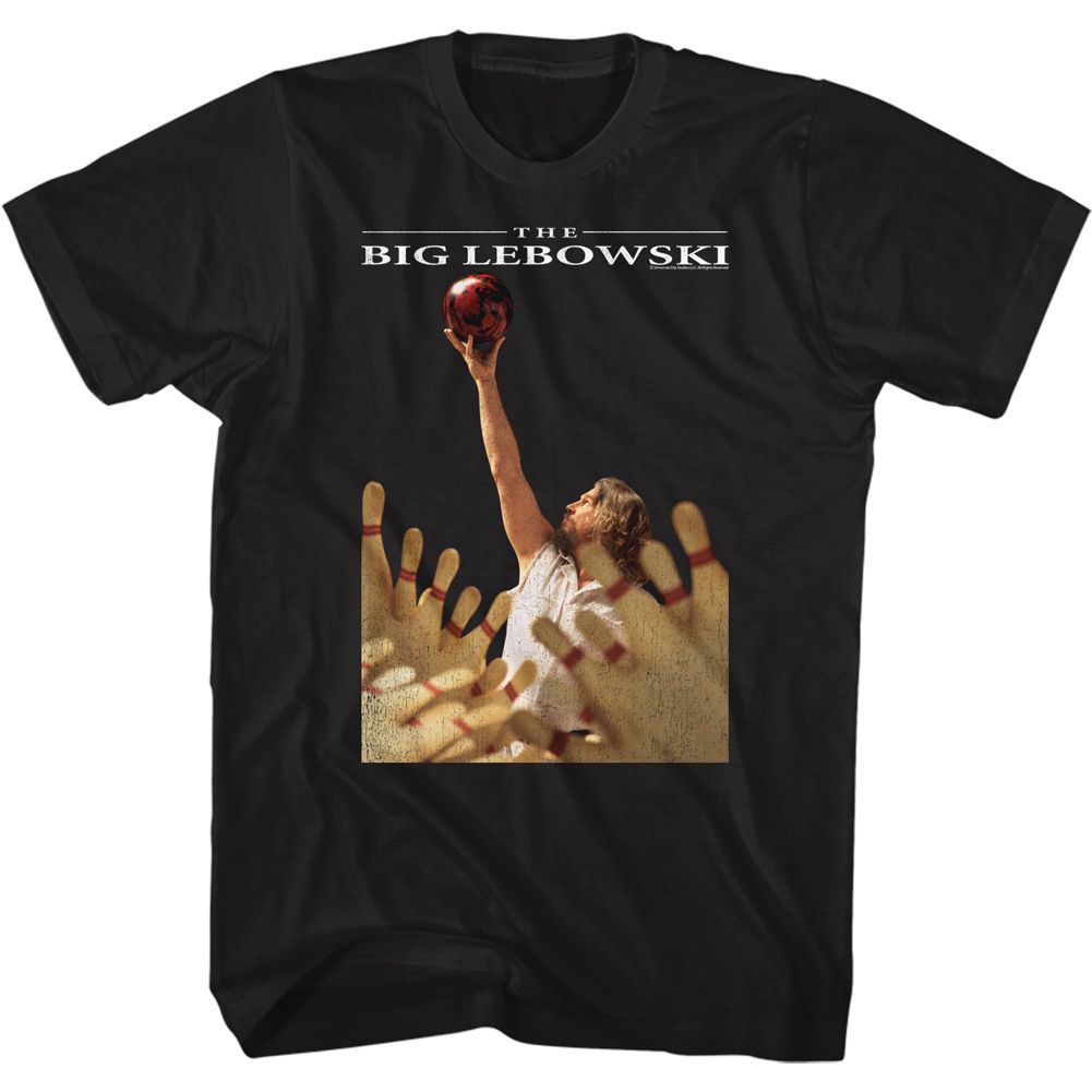 THE BIG LEBOWSKI-BALL LIFT-BLACK ADULT S/S TSHIRT
