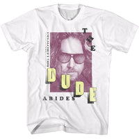 Thumbnail for THE BIG LEBOWSKI-DUDE ABIDES PHOTO-WHITE ADULT S/S TSHIRT