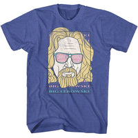 Thumbnail for THE BIG LEBOWSKI-LGOG SUNGLASSES-ROYAL HEATHER ADULT S/S TSHIRT