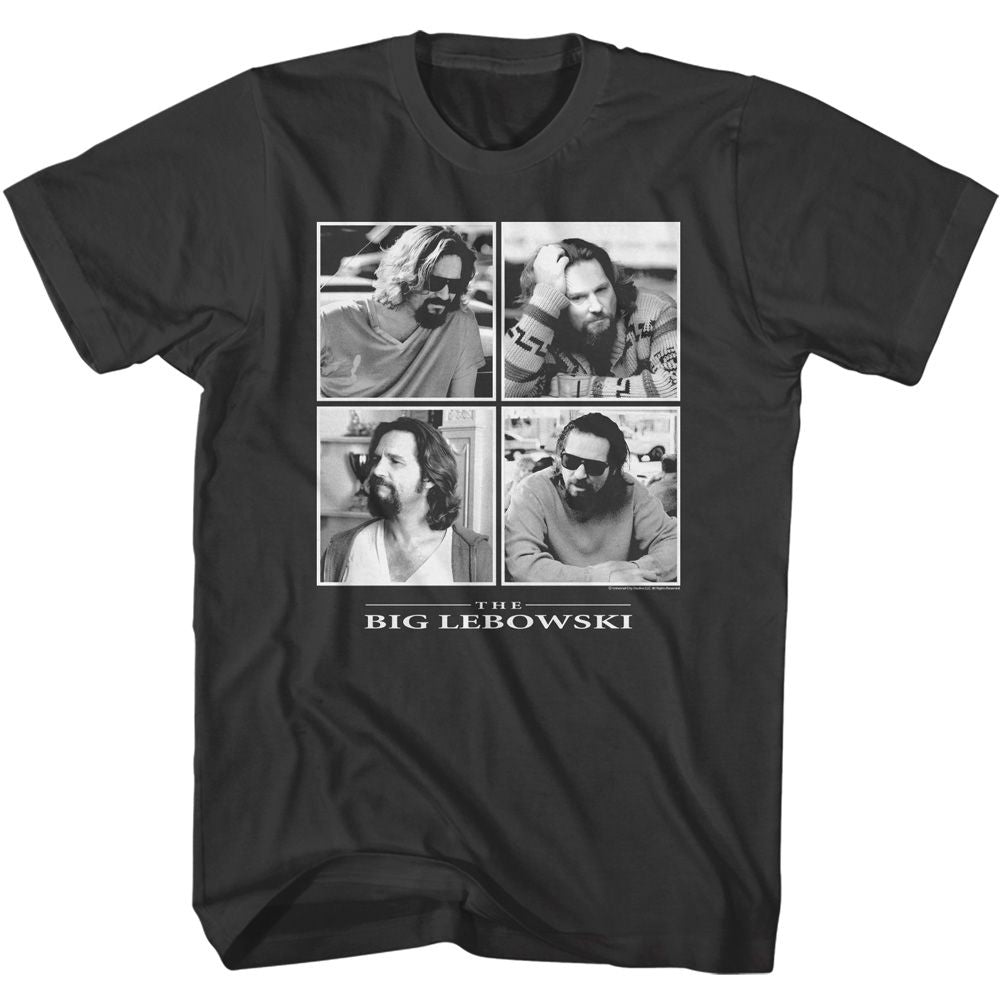 THE BIG LEBOWSKI-THE BIG LEBOWSKI FOUR SQUARES-SMOKE ADULT S/S TSHIRT