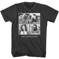 Thumbnail for THE BIG LEBOWSKI-THE BIG LEBOWSKI FOUR SQUARES-SMOKE ADULT S/S TSHIRT
