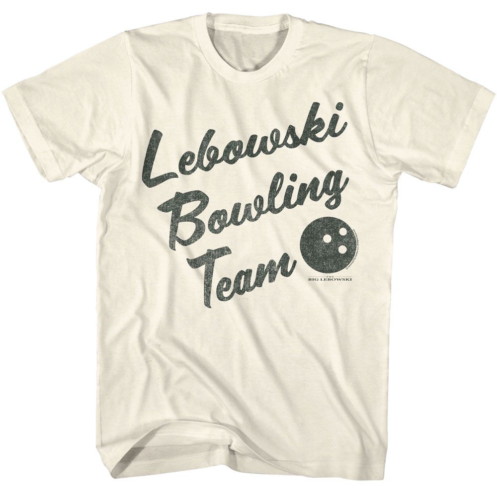 BIG LEBOWSKI-BIG LEBOWSKI BOWLING TEAM-NATURAL ADULT S/S TSHIRT