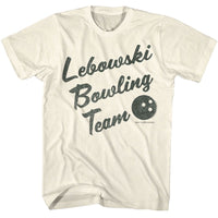 Thumbnail for BIG LEBOWSKI-BIG LEBOWSKI BOWLING TEAM-NATURAL ADULT S/S TSHIRT
