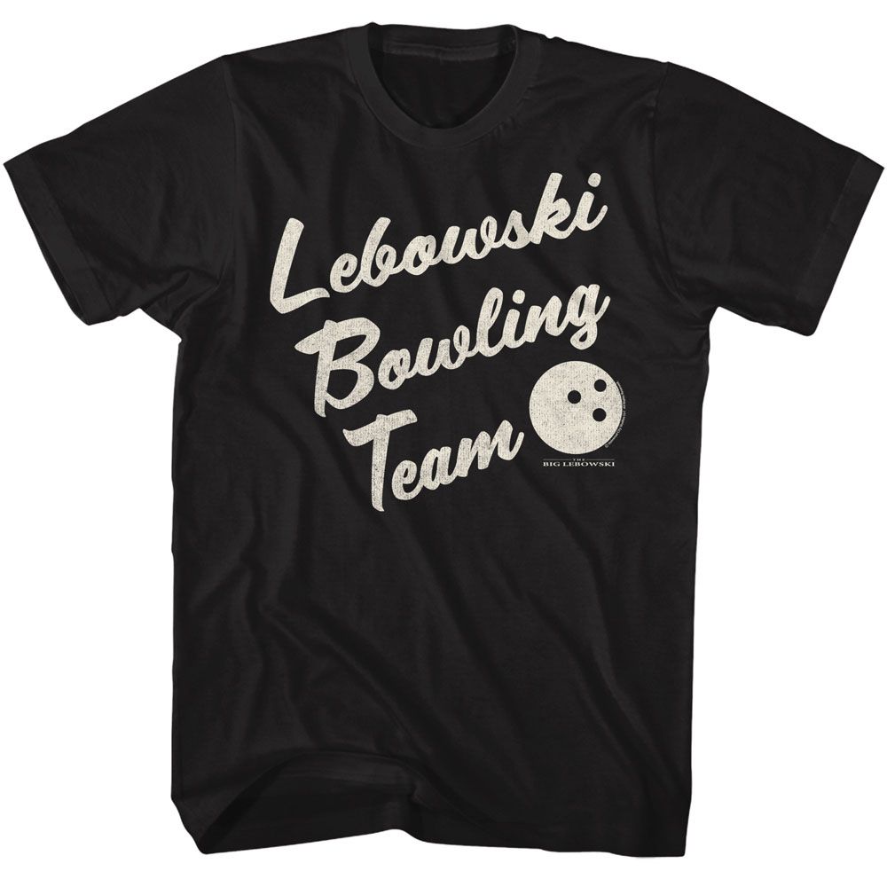 BIG LEBOWSKI-BIG LEBOWSKI BOWLING TEAM-BLACK ADULT S/S TSHIRT