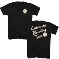 Thumbnail for BIG LEBOWSKI-BOWLING TEAM FRONT AND BACK-BLACK ADULT S/S TSHIRT