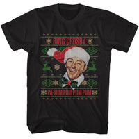 Thumbnail for BING CROSBY-BING CROSBY CHRISTMAS SWEATER-BLACK ADULT S/S TSHIRT