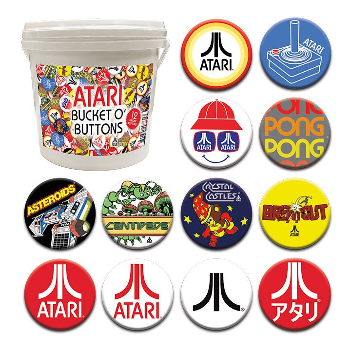 144 Unit Bucket o' Buttons - Atari – 1 PC PPK