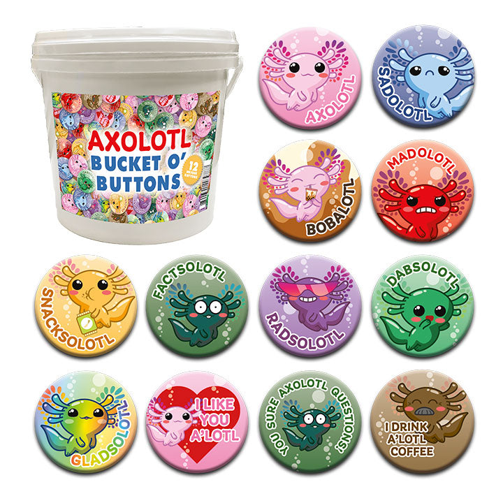 144 Unit Bucket o' Buttons - Axolotl – 1 PC PPK