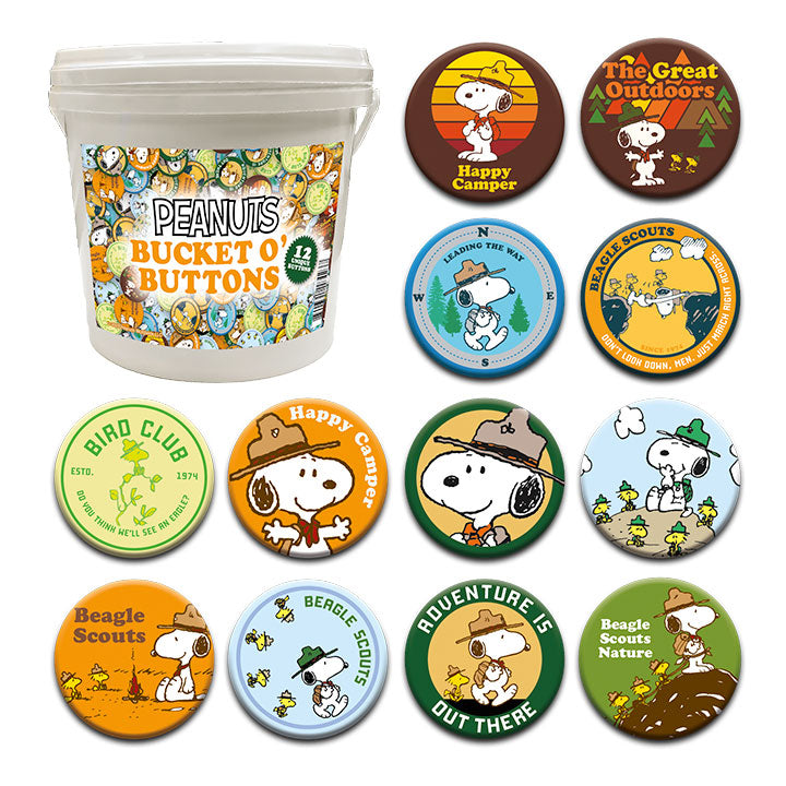 144 Unit Bucket o' Buttons - Peanuts Beagle Scouts – 1 PC PPK