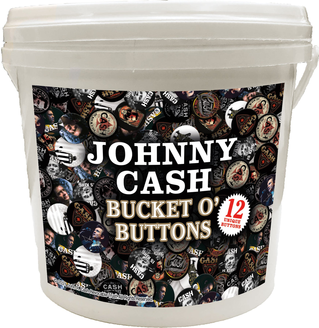 144 Unit Bucket o' Buttons - Johnny Cash – 1 PC PPK