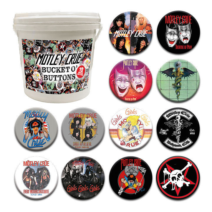 144 Unit Bucket o' Buttons - Motley Crue – 1 PC PPK
