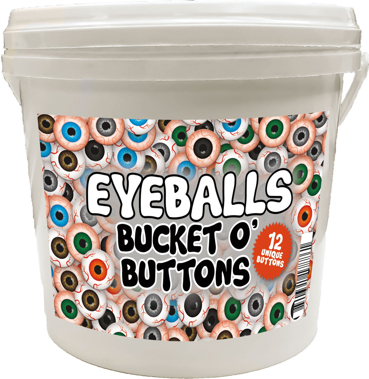 144 Unit Bucket o' Buttons - Eyeballs – 1 PC PPK