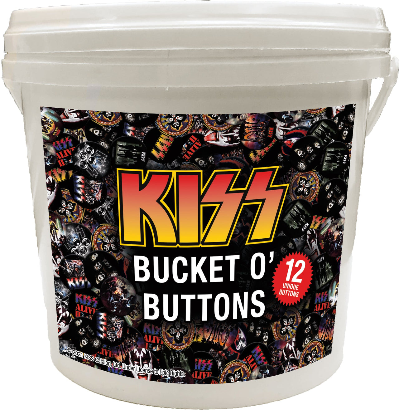 144 Unit Bucket o' Buttons - KISS – 1 PC PPK