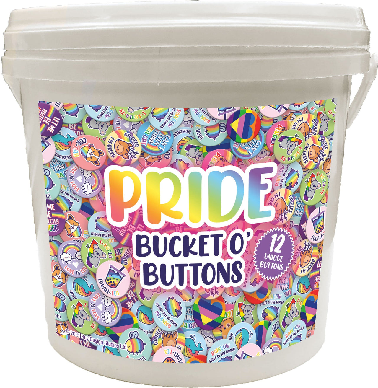 144 Unit Bucket o' Buttons - Pride – 1 PC PPK