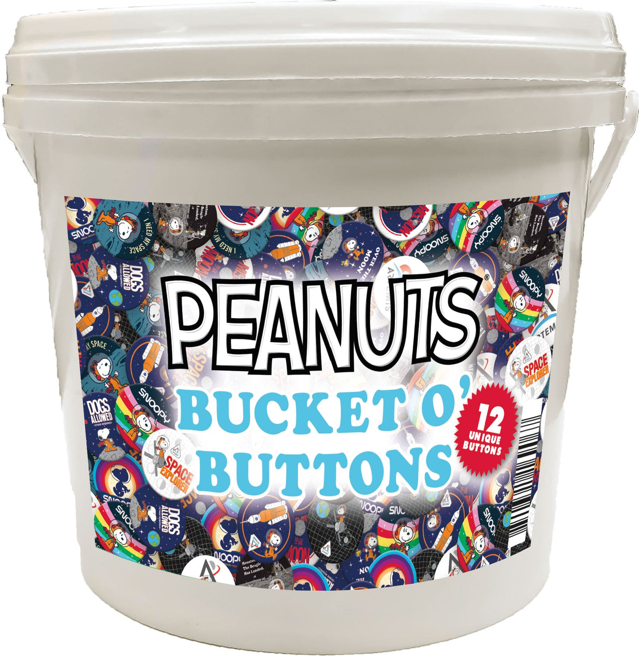 144 Unit Bucket o' Buttons - Peanuts Space – 1 PC PPK