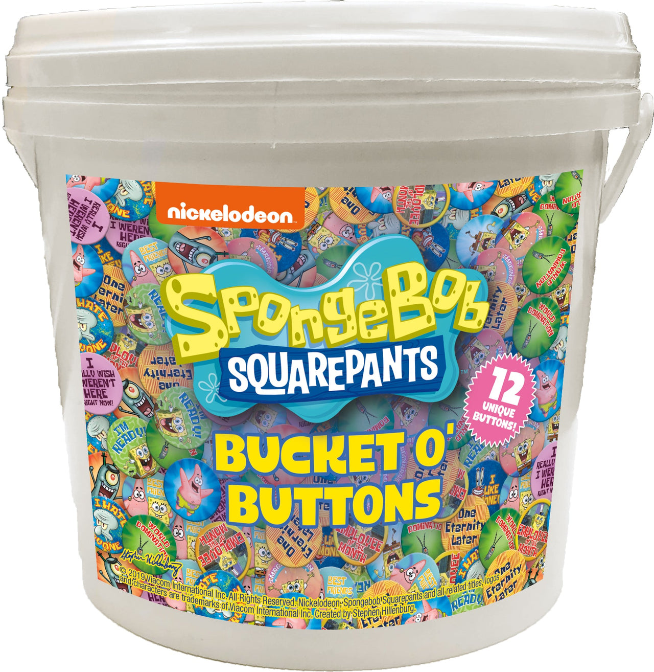 144 Unit Bucket o' Buttons - SpongeBob SquarePants – 1 PC PPK