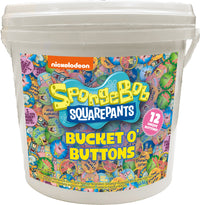 Thumbnail for 144 Unit Bucket o' Buttons - SpongeBob SquarePants – 1 PC PPK