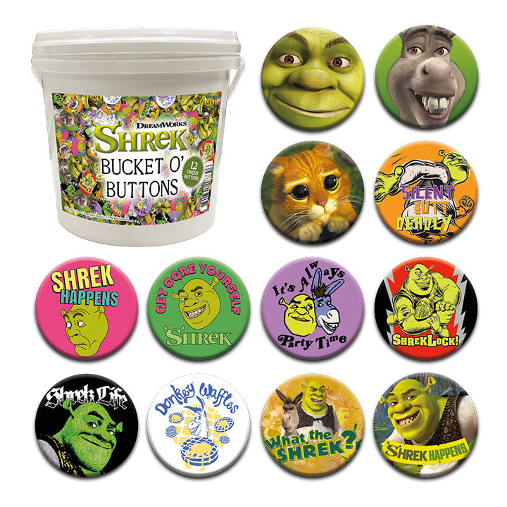 144 Unit Bucket o' Buttons - Shrek – 1 PC PPK
