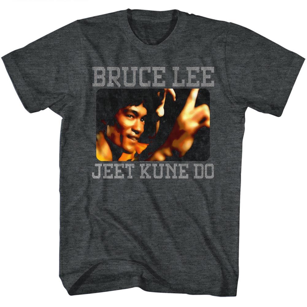 BRUCE LEE-BRUCE KUNE DO-BLACK HEATHER ADULT S/S TSHIRT
