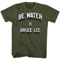 Thumbnail for BRUCE LEE-BE WATER-MILITARY GREEN ADULT S/S TSHIRT