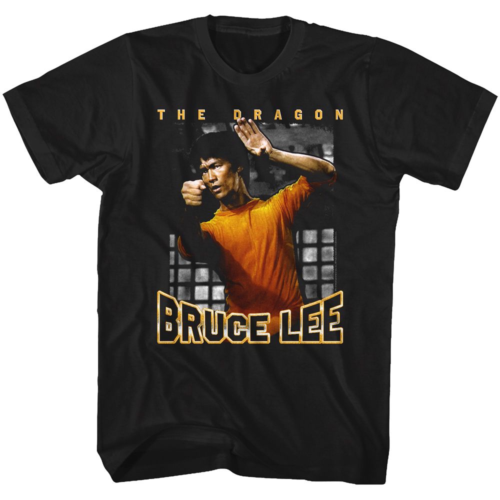 BRUCE LEE-THE DRAGON-BLACK ADULT S/S TSHIRT