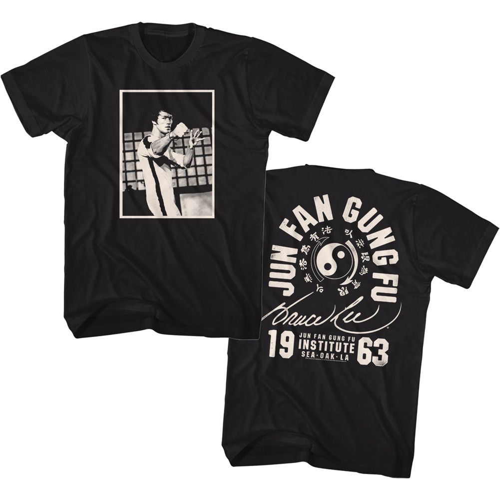 BRUCE LEE-JUN FAN GUNG FU-BLACK ADULT S/S TSHIRT