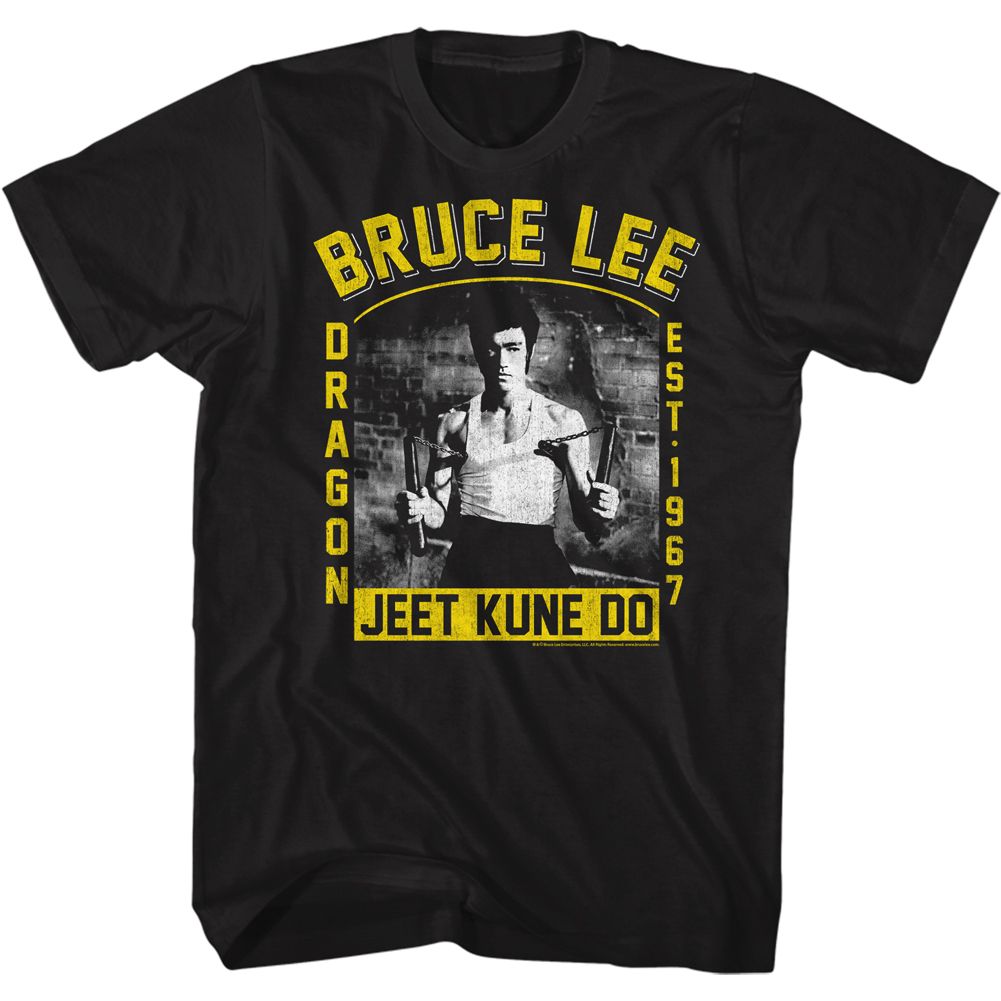 BRUCE LEE-DRAGON-BLACK ADULT S/S TSHIRT