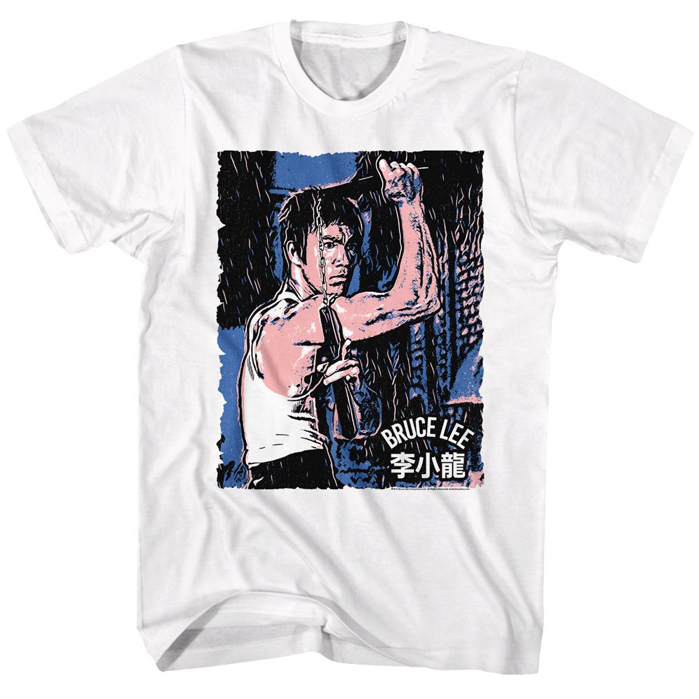 BRUCE LEE-BRUCE LEE BRUCE SKETCH-WHITE ADULT S/S TSHIRT