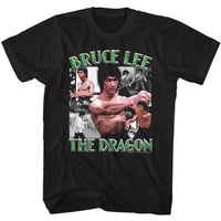 Thumbnail for BRUCE LEE-BRUCE LEE THE DRAGON COLLAGE-BLACK ADULT S/S TSHIRT