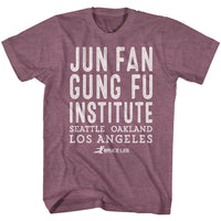 Thumbnail for BRUCE LEE-SIMPLE-LIGHT MAROON HEATHER ADULT S/S TSHIRT