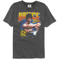 Thumbnail for BRUCE LEE-BRUCE LEE GRADIENT TEXT-COAL COMFORT COLOR ADULT S/S TSHIRT