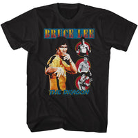 Thumbnail for BRUCE LEE-BRUCE LEE COMIC COVER STYLE-BLACK ADULT S/S TSHIRT