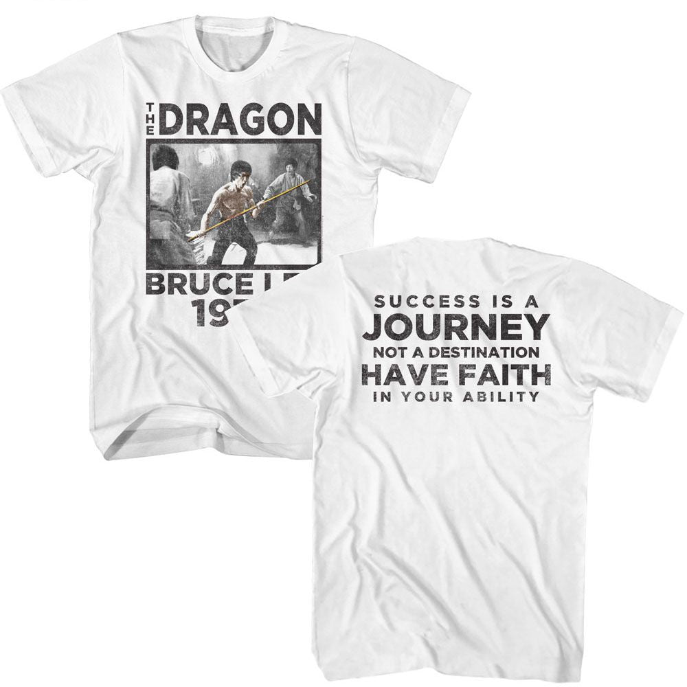 BRUCE LEE-BRUCE LEE THE DRAGON 1973-WHITE ADULT S/S TSHIRT