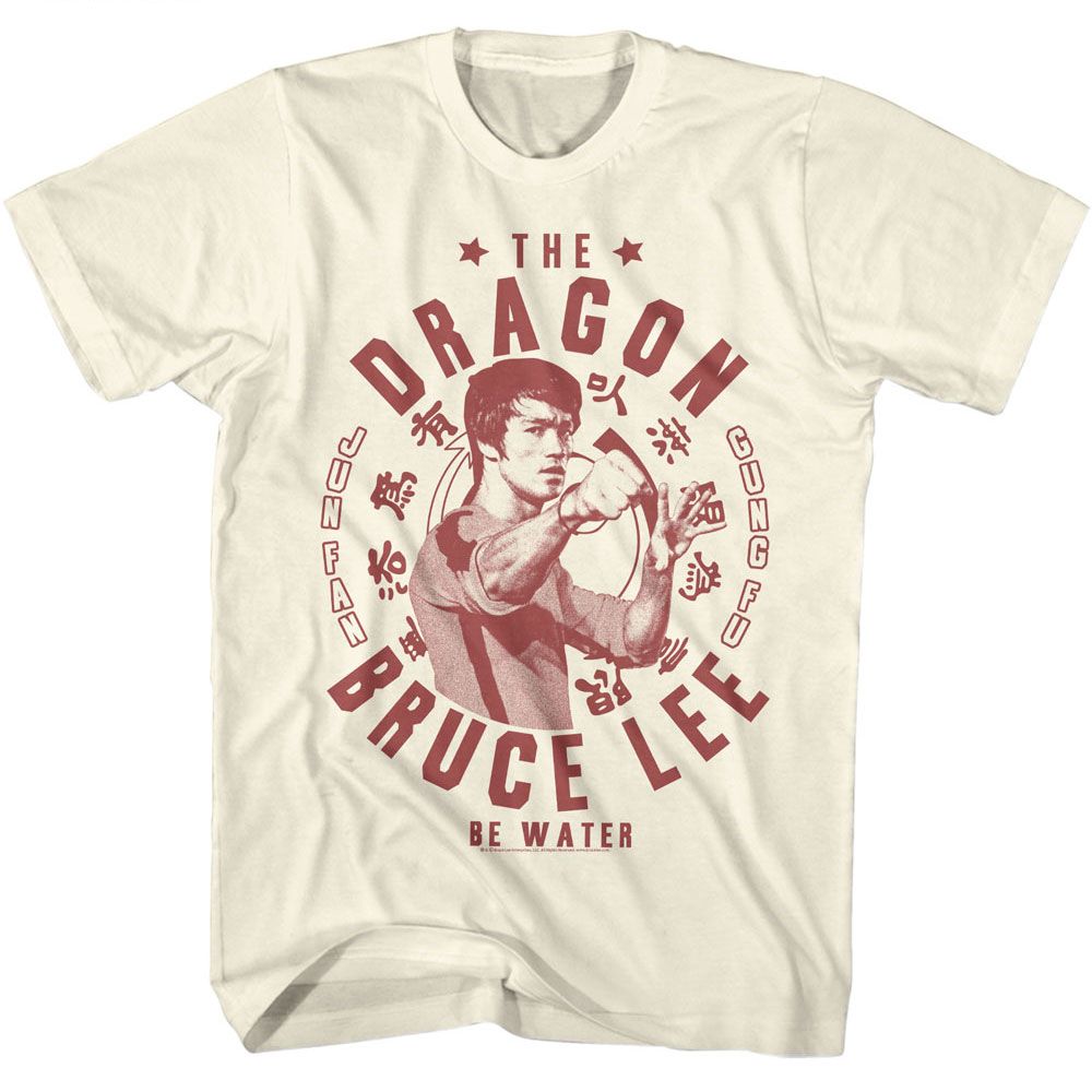 BRUCE LEE-BRUCE LEE THE DRAGON GUNG FU-NATURAL ADULT S/S TSHIRT