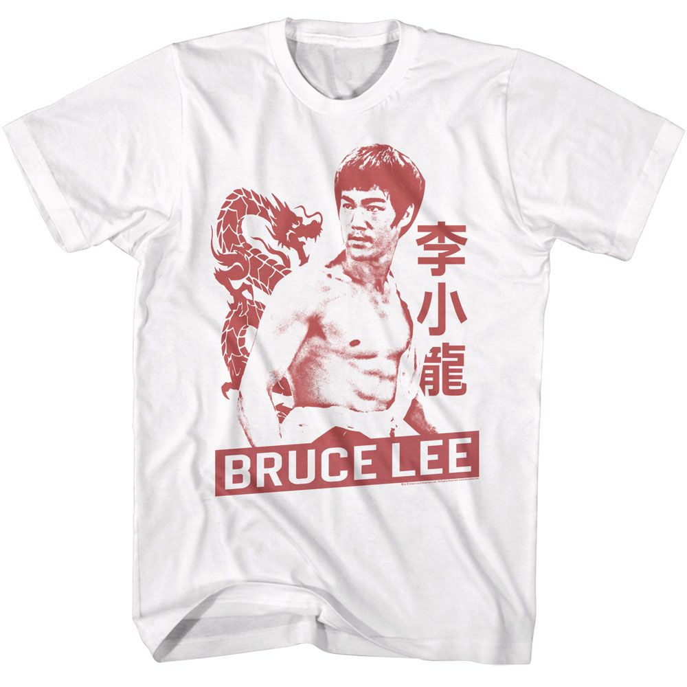 BRUCE LEE-BRUCE LEE SHIRTLESS-WHITE ADULT S/S TSHIRT
