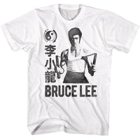 Thumbnail for BRUCE LEE-BRUCE LEE MONOCHROME STACKING-WHITE ADULT S/S TSHIRT