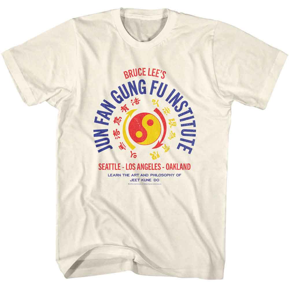 BRUCE LEE-BRUCE LEE JUN FAN GUNG FU INST-NATURAL ADULT S/S TSHIRT