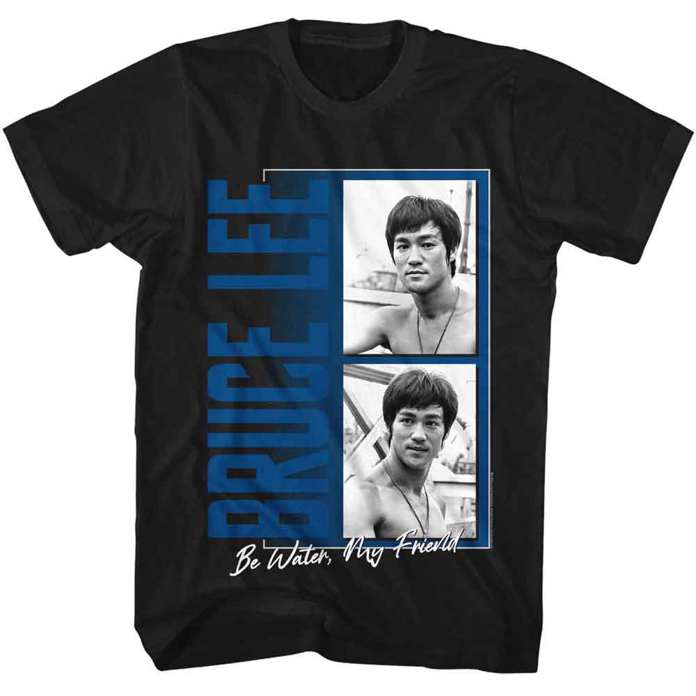 BRUCE LEE-BRUCE LEE BE WATER MY FRIEND-BLACK ADULT S/S TSHIRT