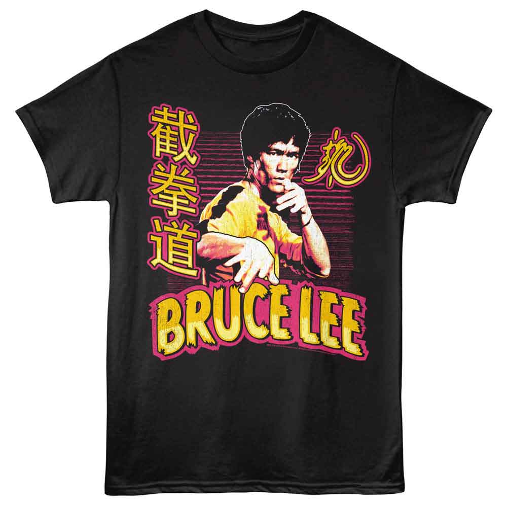 BRUCE LEE-BRUCE LEE BRIGHT ACTION-BLACK ADULT S/S TSHIRT