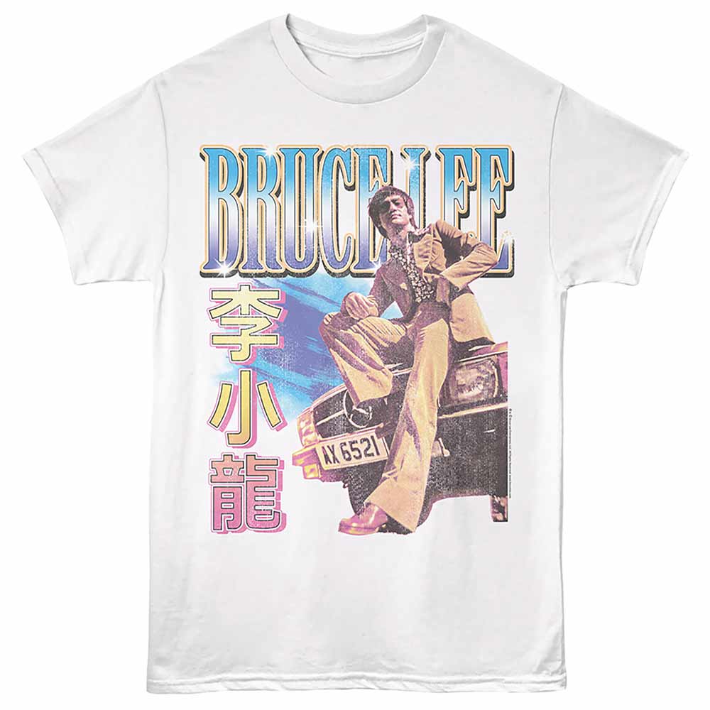 Bruce Lee - Bruce Lee Cool Car Lean T-Shirt