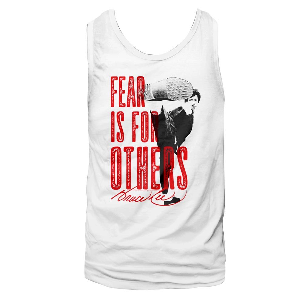 BRUCE LEE-FEAR-WHITE ADULT TANK